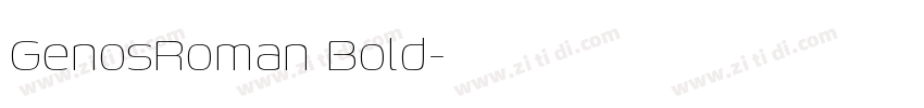 GenosRoman Bold字体转换